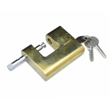 Steel Padlock, Golden Rectangular Lock, Golden Steel Padlock